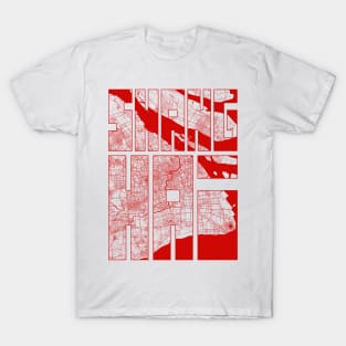 Shanghai, China City Map Typography - Oriental T-Shirt